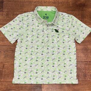 Bear The Palm Boys Performance Golf Polo 6-7 The Green Gamer Polyester Spandex